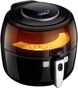 Luchtfriteuse - Gezonde friteuse - Vetarm koken - Digitale bediening - 65 liter - Zwart — thumbnail 1