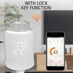 Radiator Thermostaat - Slimme Radiator Knop - Energie Besparen - App en Spraakbesturing - 3 stuks - Wit — thumbnail 4