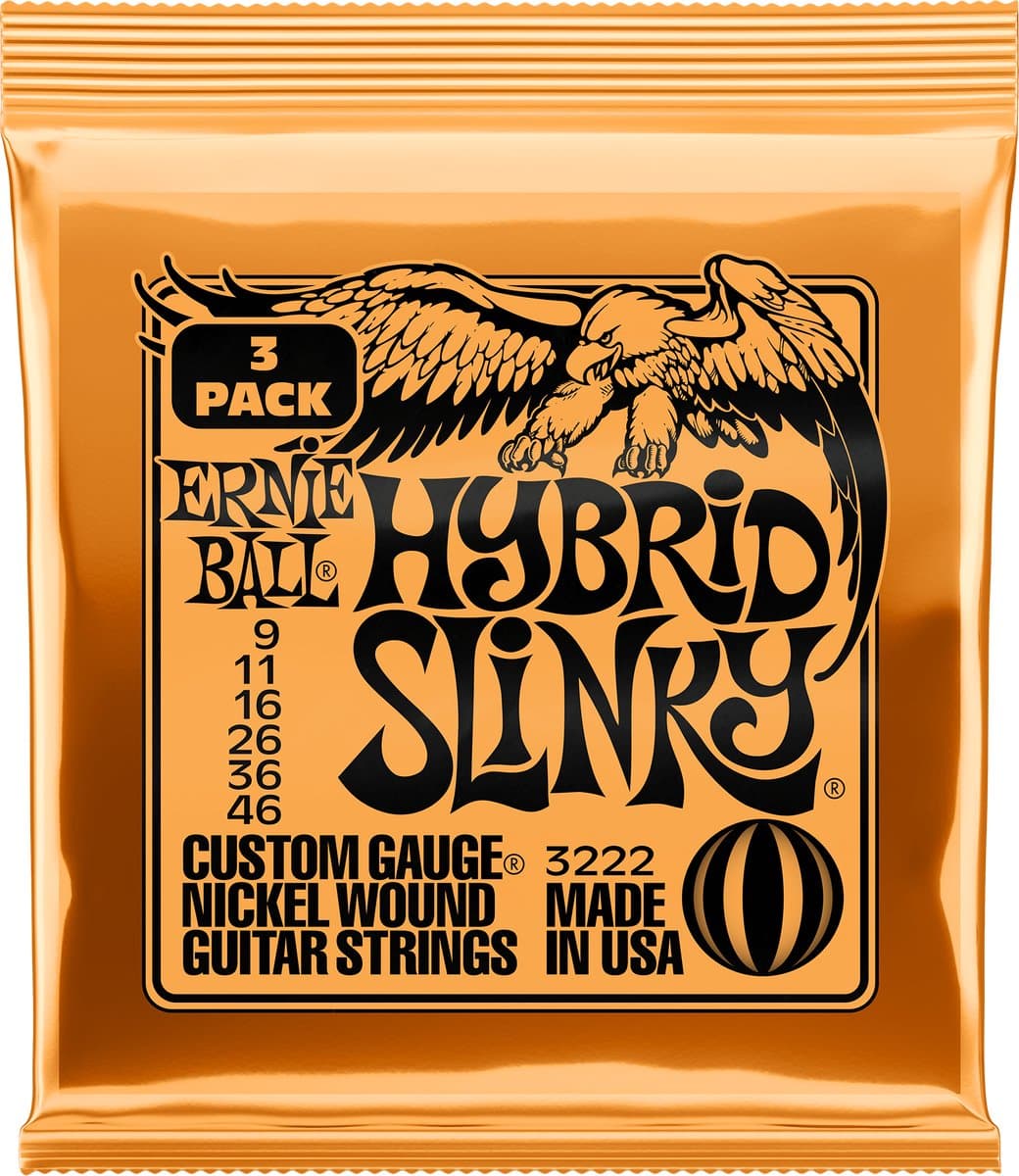 Ernie Ball Slinky Nickel Wound - Gitaarsnaren - Hybrid Slinky 3-Pack - 09-46 - Elektrische Gitaar — afbeelding 1