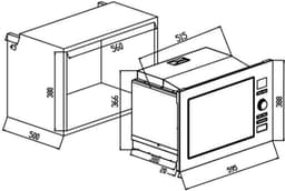 Inbouw magnetron - Grill functie - Snel eten bereiden - Geïntegreerd design - 25 liter - Zwart — thumbnail 5