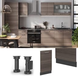 Vaatwasserfrontpaneel - Vaatwasserdeur Edel grijs - Keuken Integratie - R-Line Keukens - 45 cm - Edel grijs — thumbnail 3