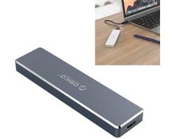 ORICO PCM2-C3 M.2 M-sleutel naar USB 3.1 Gen2 USB-C / Type-C Push-top solid-state schijfbehuizing, de maximale ondersteuningscapaciteit: 2 TB (grijs)