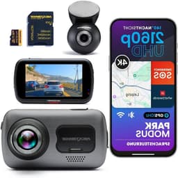 Dashcam Set - Autocamera Set - Veilig Rijden - 4K UHD Beeldstabilisatie - 64GB SD Kaart - Zwart — thumbnail 1