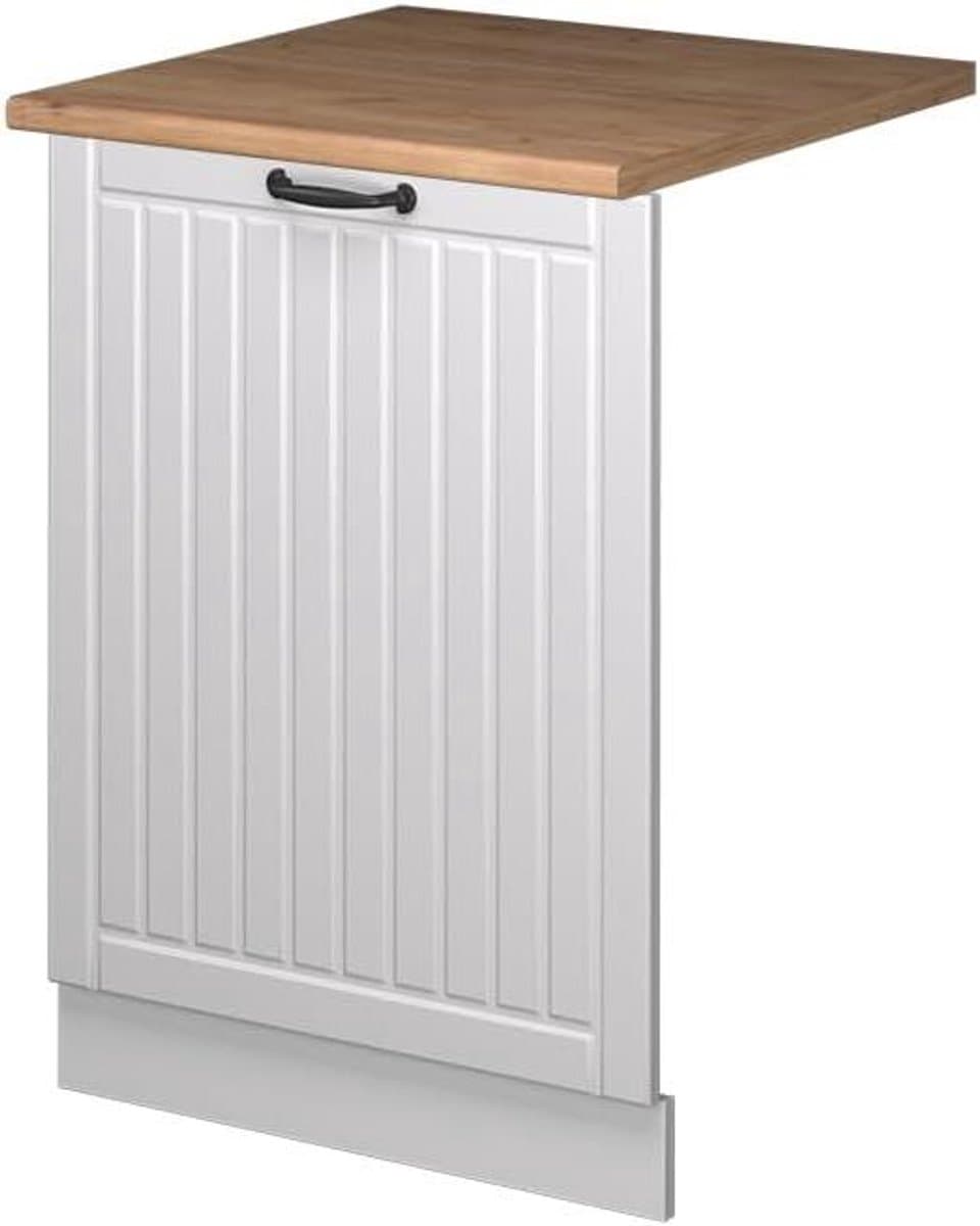 Afwaspaneel Vaatwasser - Keukenfront Vaatwasser - Keuken Integratie - Soft-close Scharnieren - 60 cm Breed - Wit Landhuis — afbeelding 1