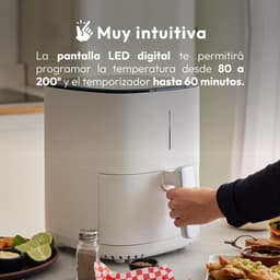 Hete Lucht Frituurpan - Airfryer Keuken - Gezond Koken - Digitaal Touchscreen - 5 Liter Inhoud - Wit — thumbnail 3