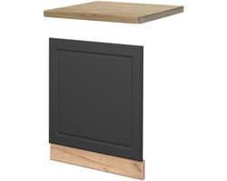 Vaatwasser Paneel - Frontpaneel Keuken - Keuken Afwerken - Soft-close Scharnieren - 60 cm - Antraciet Goud
