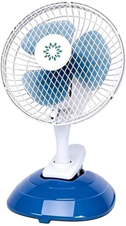 House Of Atelier - Tafelventilator - Draagbare Ventilator - Stille Werking - 2 Snelheden - Blauwe Bladen - Wit/Blauw — thumbnail 1