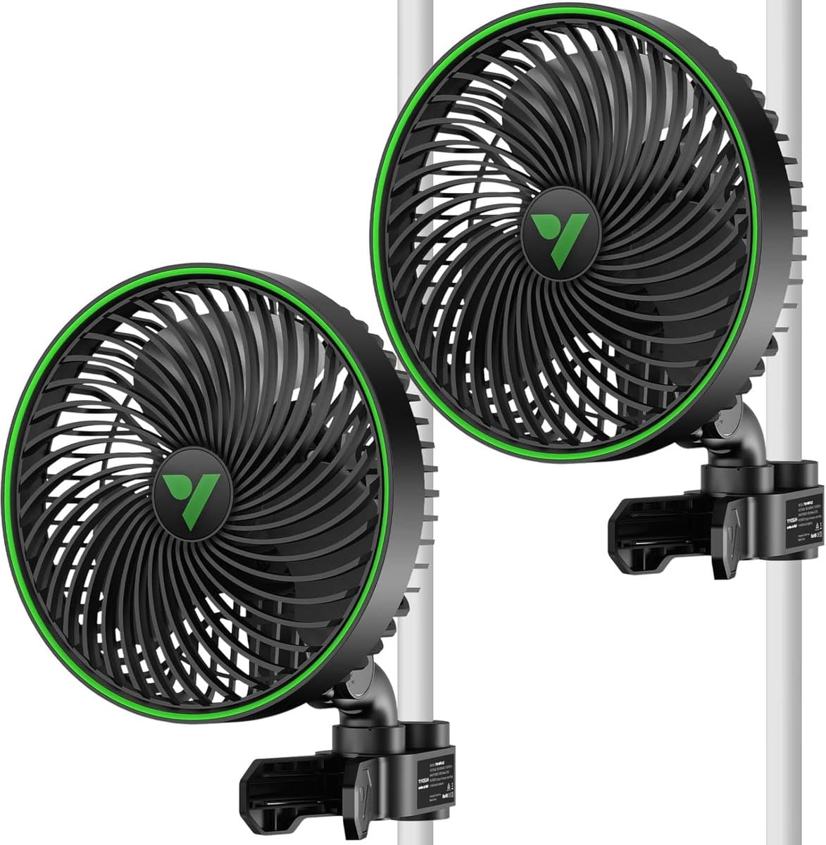 Ventilator Hangend- Clip-on Ventilator - Set van 2 - 2 Stuks - Smart App - Airco — afbeelding 1