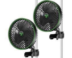 Ventilator Hangend- Clip-on Ventilator - Set van 2 - 2 Stuks - Smart App - Airco