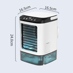 Mobiele Airco - 5-in-1 Luchtkoeler - Draagbare Aircooler met 1200ml Reservoir en Afstandsbediening - 3 Snelheden - Timer - Voor Thuis en Kantoor - Wit — thumbnail 5