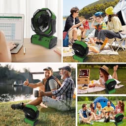 Krachtige Draagbare Oplaadbare Ventilator met Afstandsbediening en LED — thumbnail 5