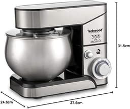 Keukenmachine - Mixer Robot - Bakken En Koken - Krachtige Motor - 5 Liter Kom - Zilverkleurig — thumbnail 5