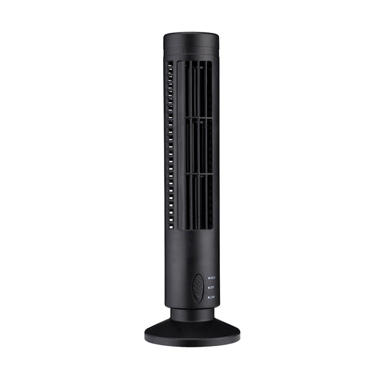 Mini-USB-torenventilator zonder bladen, 2 snelheden en standen, staand model voor slaapkamer, woonkamer of kantoor — afbeelding 1