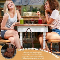2 stuks letter A-Z handtashaken, gepersonaliseerde initiële letters, handtashaken voor tafel, bloemenletters, handtashouder, opvouwbare tashanger voor vrouwen, tassenhouder voor tafel (P) — thumbnail 5