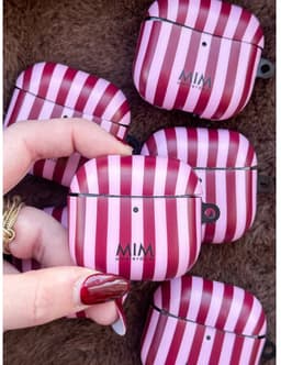 MIM Amsterdam - Sugar rush - Geschikt voor AirPods Pro 2 - AirPod hoesje - Strepen print - AirPod hoesje met print - Shockproof- Cover voor AirPods - Trendy AirPod case — thumbnail 2