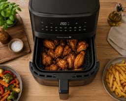 Air Fryer XXL 7.2L – 1850W – 11 Programma's – Kijkvenster – Zwart — thumbnail 2
