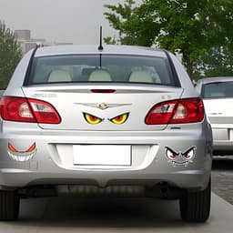 SnelShoppen - Pack van 7 Robot Grasmaaier Oog Stickers, Waterproof, Reflectief, Decoratief, Grappig, Weerbestendig, Voor Auto en Motorfiets, Verbeter — thumbnail 5