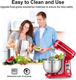 Keukenmachine - Keukenmixer - Foodprocessor - Keukenmachines & Mixers - Kitchenaid Keukenmachine - 6L Roestvrijstalen Kom – 1200W Krachtige Motor – 6 Snelheden – Zilver — thumbnail 1