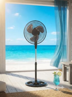 Krachtige Ventilator - Staande Ventilator - 45W - 40 CM - Wit - Tafelventilator — thumbnail 1