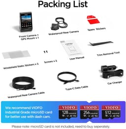 VIOFO A229 Plus-W 2CH - Dashcam - 2K Voor- en Achtercamera - Waterdichte IP67 Achtercamera - Sony STARVIS 2 - GPS - WiFi - Stembediening — thumbnail 4