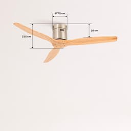 CREATE - Plafondventilator 40W silent Ø132 cm - Met Afstandsbediening - 6 Snelheden - Timer - Zomer/Winter functie - Níkkel - WIND CALM — thumbnail 5