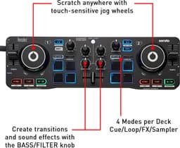 Hercules DJControl Starlight - DJ controller met Serato DJ Lite - 2 Decks & 8 RGB Pads — thumbnail 2