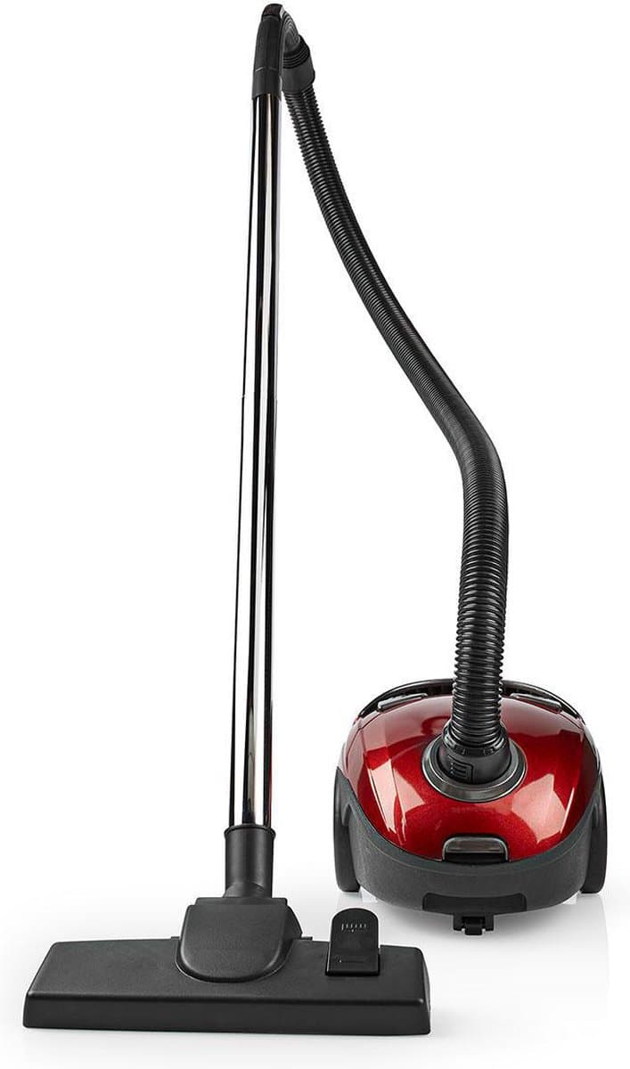 Nedis Stofzuiger - Met Zak - 700 W - Stof capaciteit: 1.5 l - Combi-Borstel - Actieradius: 7 m - Hepa - Antraciet / Rood — afbeelding 1