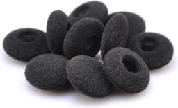 Ibley Zachte foam oortips 15mm - 10 stuks / 5 paar - universeel geschikt - Spons oordop kussens - voor oortjes - Zwart — thumbnail 1