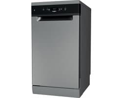 Whirlpool WSFC 3M27 X, Vrijstaand, Slimline (45 cm), Roestvrijstaal, Zwart, Knoppen, 1,3 m