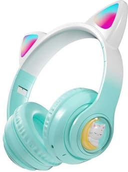RyC Toys Kinder Hoofdtelefoon- groen |Draadloze Koptelefoon-Kids Headset-Over Ear-Bluetooth-Microfoon-Katten Oortjes-Led Verlichting — thumbnail 1