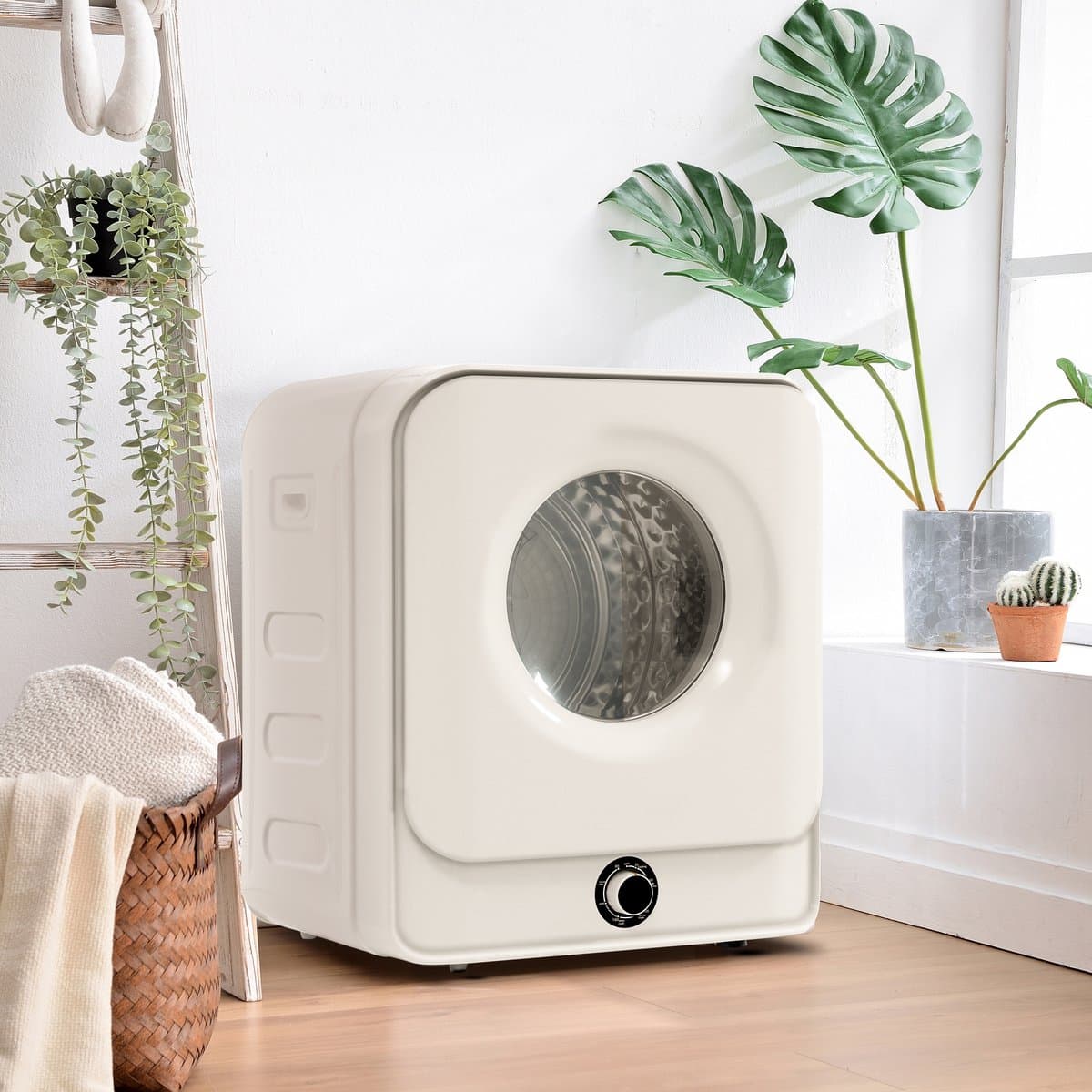 Sweiko Luchtafvoerdroger, roestvrijstalen droogmachine, 3 kilogram, werkelijke capaciteit tot 4.5 kilogram, 830W, meervoudige filtratie, 5 programma's. Bescherming tegen oververhitting, aan de muur gemonteerd [energieniveau C] — afbeelding 1
