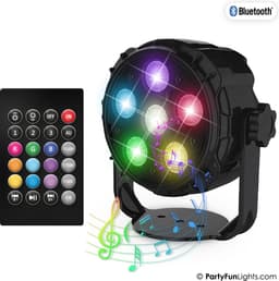 PartyFunLights - 6 LED - PAR - Disco Lamp - Party Speaker - USB - met afstandsbediening — thumbnail 1