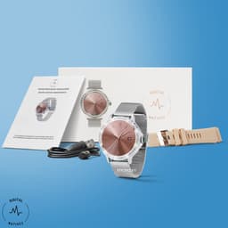 Digital Nativez dames smartwatch horloge zilverkleurig met echte zirkonia’s | incl. extra, makkelijk verstelbare, horlogeband | geschikt voor Iphone en Android | met o.a. NL menu| incl. luxe giftbox – kado — thumbnail 4