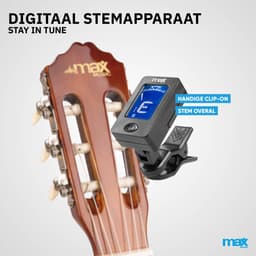 Klassieke Akoestische Gitaar 4/4 - Met Nylon Snaren - MAX SoloArt - Beginnersset met Accessoires - Bruin — thumbnail 5