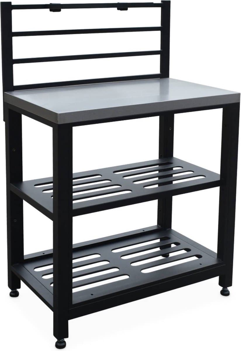 sweeek - Stalen buitenkeuken, grimaud, 80 cm breed met 2 opbergplanken — afbeelding 1
