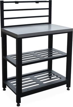 sweeek - Stalen buitenkeuken, grimaud, 80 cm breed met 2 opbergplanken — thumbnail 1