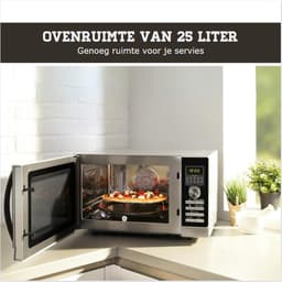 Combimagnetron Met Hetelucht - Combi Oven Magnetron Hetelucht Met 10 Automatische Programma's - Combi Oven Magnetron Vrijstaand Met 25 Liter Ruimte — thumbnail 5