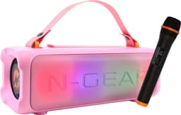 N-Gear Blazooka 703P - Bluetooth Speaker - Karaoke Set - Party Box met Microfoon - Roze — thumbnail 1
