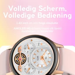 GØDLY Amoled Smartwatch - Sporthorloge - Horloge Dames & Heren - Bluetooth - GPS - Roze — thumbnail 4