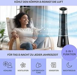 Aircooler Met Koelelementen - Aircooler Met Water - Zwart — thumbnail 2
