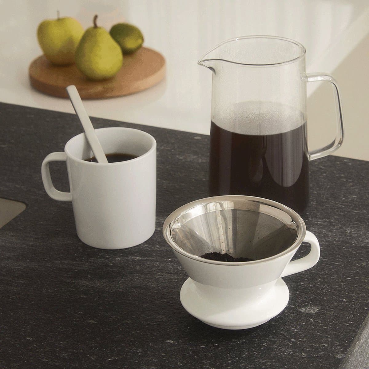 Alessi Slow Coffee-Filter-Filterhouder-en-Karaf — afbeelding 1
