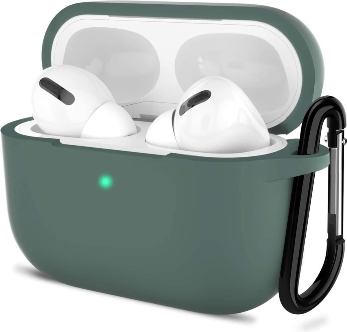 Shieldcase Case - beschermhoes geschikt voor Airpods Pro / 2 Pro silicone case - case geschikt voor Airpods Pro / Pro 2 hoesje - optimale bescherming - donkergroen — afbeelding 1