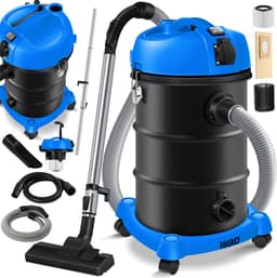 MASKO® Alleszuiger 6IN1 Nat- en Droogzuiger 2300W + stopcontact, Blaasfunctie, Droog- & natzuigen | Industriële stofzuiger vuilreservoir 30L Bouwstofzuiger - Blauw — thumbnail 1