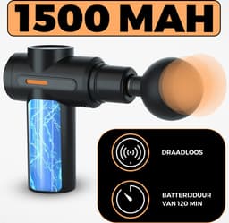Palmwood Massage Gun - Mini Massage gun - Massage Apparaat - Massage pistool - incl. 4 opzetstukken - Draadloos — thumbnail 5