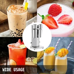 Dubbele Milkshake-Machine - RVS - 18000 T/min - 800ml Capaciteit — thumbnail 2