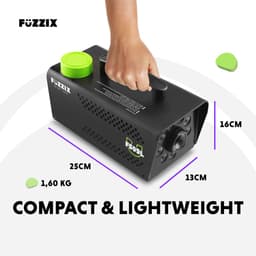 Party Rookmachine - Fuzzix F509L - Rookmachine met 9 RGB LEDs - Met 2 liter rookvloeistof - Zwart — thumbnail 5