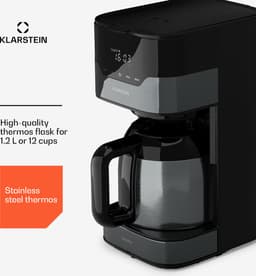 Klarstein espressomachine met melkschuimer, 1,2 liter retro mini-espressomachine met portafilter, 950 watt kleine koffiemachine, roestvrijstalen koffiemachine voor cappuccino, latte en macchiato — thumbnail 5