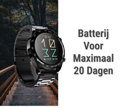 HiFuture Future Go Pro Stainless Steel Smartwatch, Horloge voor Heren, 1,32" FHD-scherm, 20 Dagen batterijduur, 3ATM waterdicht, RVS drukknoppen, 3 interactieve gebruikersinterfaces, 24 sportmodi, Kleur (Zwart) — thumbnail 5
