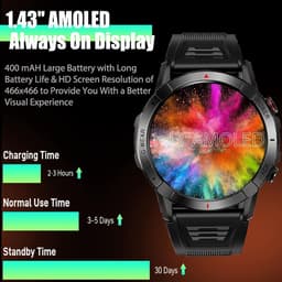 DrPhone SpectraView AMOLED Timepiece - 1.4 Inch - Slimme Horloge - Notificaties - Bluetooth bellen - 110 Sportmodus - Smartwatch — thumbnail 3