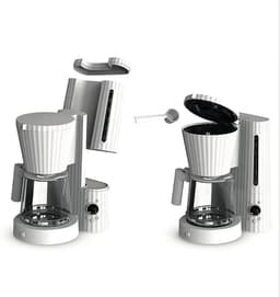 Alessi Plissé Koffiezetapparaat Grijs — thumbnail 2